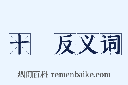 十種反义词是什么意思的图片